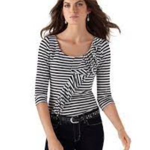 White House Black Market Striped Shirt (XL)